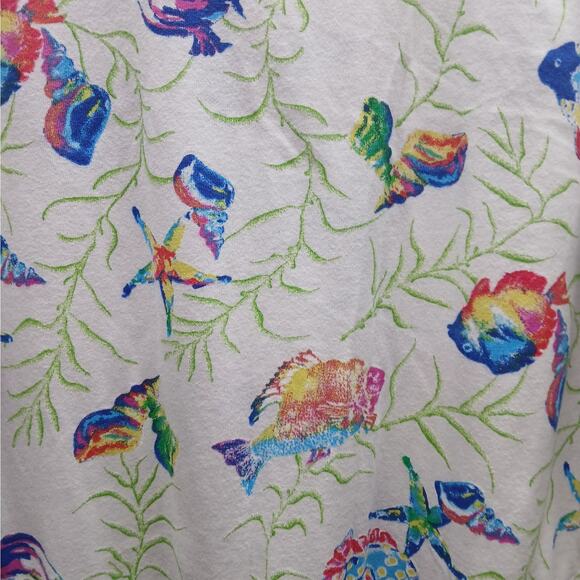 Fresh Produce T-shirt Rainbow AQM Sun Catcher Tropical Fish Print Midi Dress NWT - Picture 3 of 7